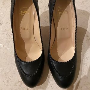 Christian Louboutin Black Leather Heels